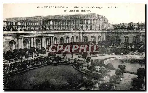 Cartes postales Versailles Le chateau et l&#39orangerie