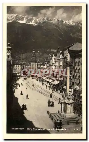 Cartes postales Innsbruck Maria Theresienstrasse mit Annasaule