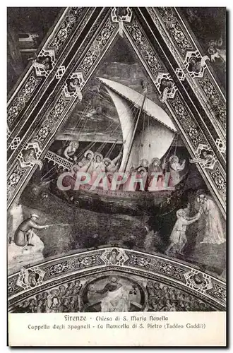 Cartes postales Firenze chiesa di S moria Novella Capella Degit Spagnoli La Navicella di S Pieytro