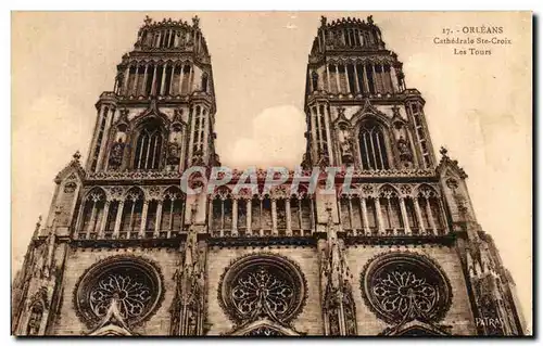 Cartes postales Orleans Cathedrale Ste Croix Les tours