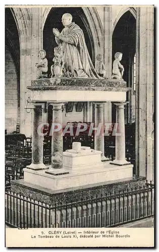 Ansichtskarte AK Clery Interieur De L&#39Eglise Le Tombeau De Louis XI Execute Par Michel Bourdin