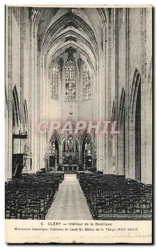 Cartes postales Clery Interieur de La Basllique Monument Historque Tombeau De Louis