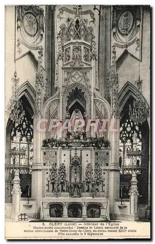 Cartes postales Clery Notre Interieur De L&#39eglise Maitre Autel