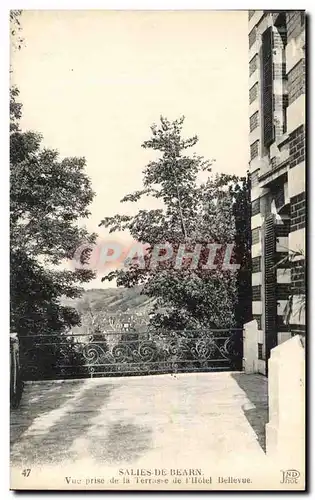 Cartes postales Salies De Bearn Vue Prise De La Terrasse De I&#39hotel Bellevue