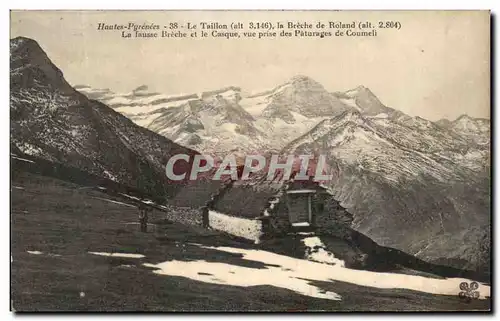 Ansichtskarte AK Hautes Pyrenees Le Taillon La Breehe De Roland La Fausse Breche Et Le Casque vue prise des patur