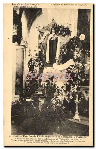 Cartes postales Saint Therese de L&#39Entant Jesus a La Cathdrale d&#39Ajmer Les Capucins francais en Inde