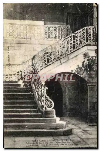 Ansichtskarte AK Cote Basque Saint Jean De Luz Eglise Saint Jean Baptiste Escaliers