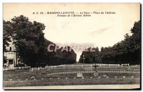 Cartes postales Maisons Laffitte Le Parc Place du Chateau Pelouse de l&#39Avenue Albine