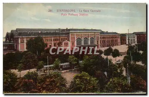 Cartes postales Strassburg La Gare Centrale