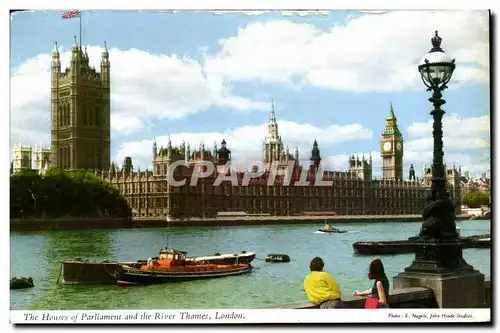 Ansichtskarte AK The Houses of Parliament and the River Thames London