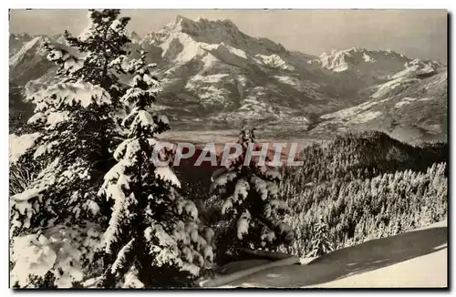 Cartes postales Leysin La valle du Rhone et les Dents du Midi