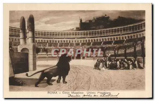 Cartes postales Roma Circo Massimo Uitima Preghiera Lion