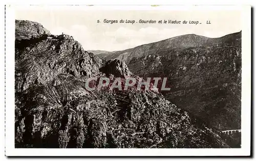 Ansichtskarte AK Les Gorges du Loup Gourdon et le Viaduc du Loup