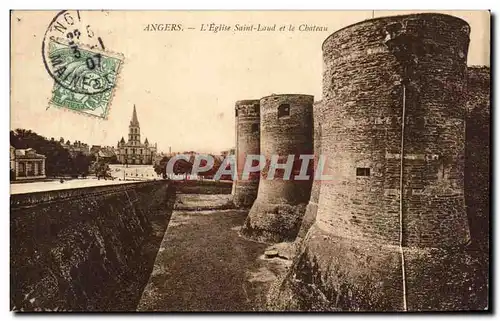 Ansichtskarte AK Angers L&#39Eglise Saint Laud Et Le Chateau