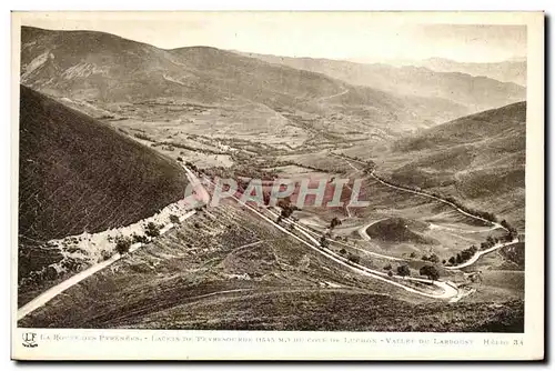 Cartes postales La Route Des Pyrenees Lacets de Peyresourde du cote de Luchon Vallee du Larboust