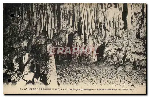 Cartes postales Gouffre De Proumeyssac Du Bugue Roche Calcaires Et Stalactites