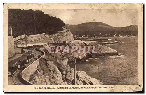 Ansichtskarte AK Marseille Route De La Corniche Commencee En 1848