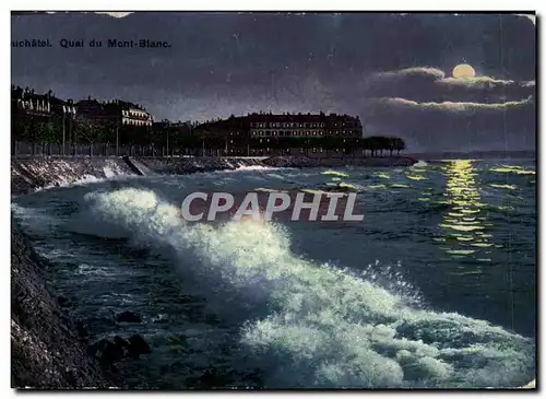 Cartes postales Quai Du Mont Blanc Neuchatel Suisse