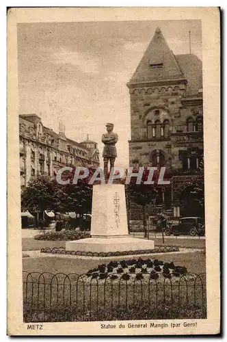 Cartes postales Metz Statue du General Mangin