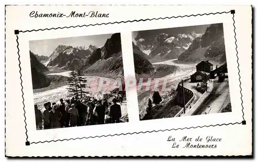 Ansichtskarte AK Massif Du Mont Blanc Le Montenvers la Mer Glace