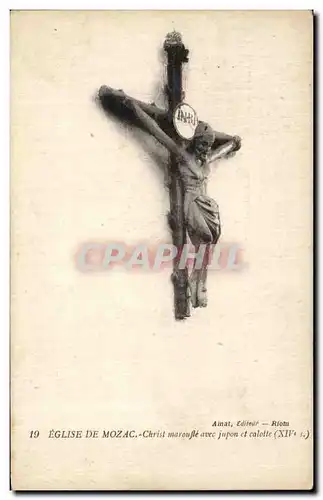 Cartes postales Eglise De Mozac Christ Maroufle avec jupon et Calotte