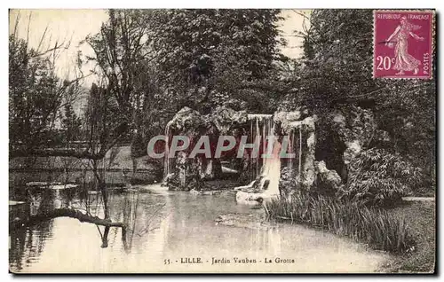 Cartes postales Lille Jardin Vauban La Grotte