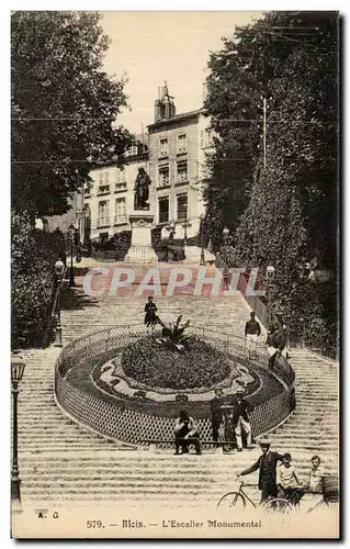 Cartes postales Blois L&#39Escalier Monumental Velo Cycle