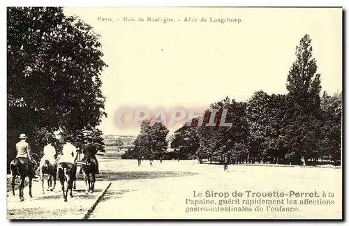 REPRO Paris Bois de Boulogne Allee de Longchamp Chevaux Hippisme