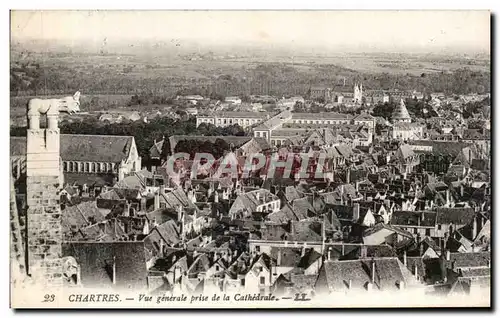 Ansichtskarte AK Chatres Vue generale prise de la Cathedrale