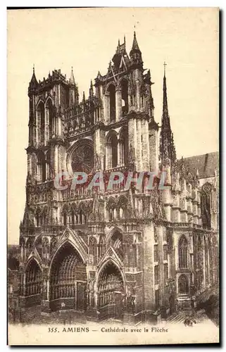 Ansichtskarte AK Amiens Cathedrale avec la Fleche