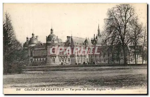 Cartes postales Chateau De Chantilly Vue prise du Jardin Anglais