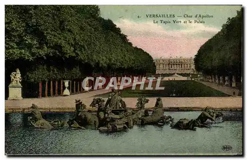 Ansichtskarte AK Versailles Char d&#39Apollon Le Tapis Vert et le Palais