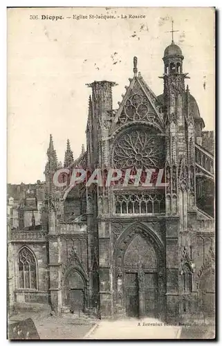 Cartes postales Dieppe Eglise St jacques La Rosace