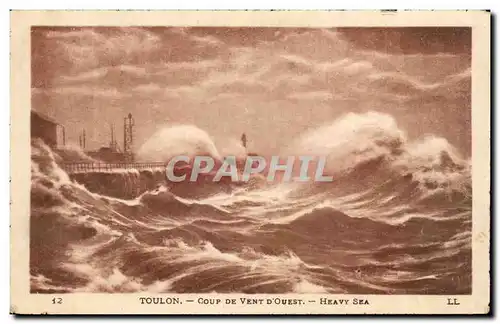 Cartes postales Toulon Coup De Vent D'Ouest