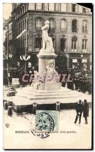 Cartes postales Bordeaux Monument Gambetta