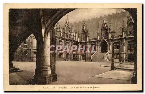 Cartes postales Rouen La Cour du Palais de Justice