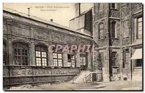 Cartes postales Rouen Hotel Bourgtheroulde Cour interieure