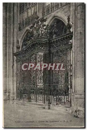 Cartes postales Rouen Cathedrale Entree des tombeaux