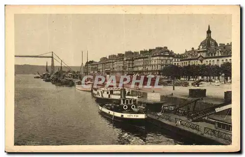 Cartes postales Rouen Le Port Palais de la Bourse Bateaux