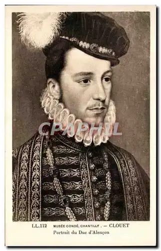 Cartes postales Musee Conde Chantilly Clouet Portrait du Duc d&#39Alencon