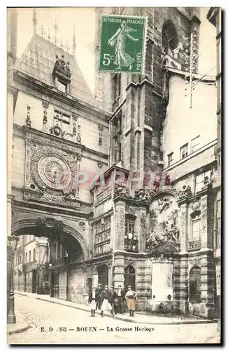 Cartes postales Rouen La Grosse Horloge