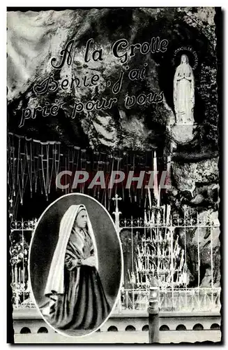 Cartes postales Lourdes La Grotte et Sainte Bernadette