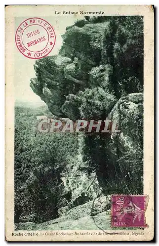 Cartes postales Roche d&#39Oetre La Grand Rocher surplombant le vide