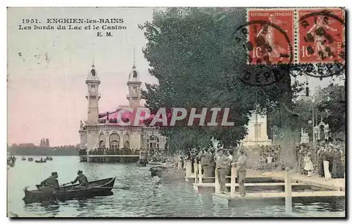 Cartes postales Enghien les Bains Les Bords du Lac et le Casino