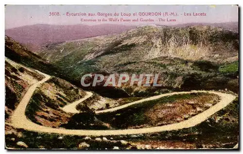 Cartes postales Excursion aux Gorges du Loup Et Gourdon Les Lacets