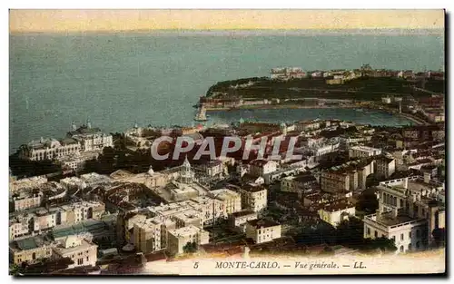 Cartes postales Monte Carlo Vue generale