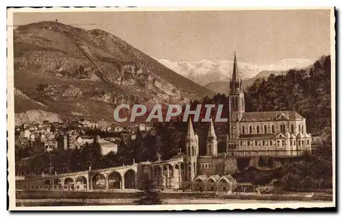 Cartes postales Lourdes La Basilique Et Le Pic Du Jer