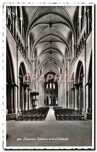 Cartes postales Lausanne Interieur De La Cathedrale