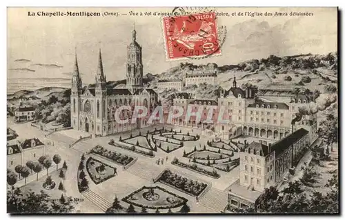 Cartes postales La Chapelle Monlligeon Vue A Vol D&#39oiseau