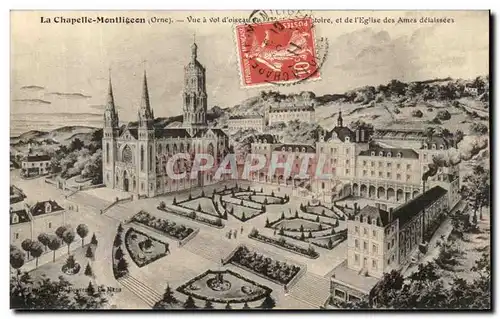 Cartes postales La Chapelle Monlligeon Vue A Vol D'oiseau
